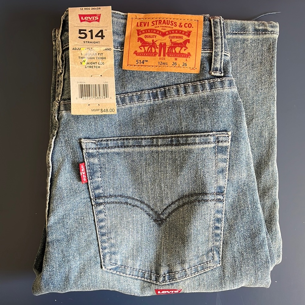 Brand new never work with tags. Boys Levi’s size 12 straight leg